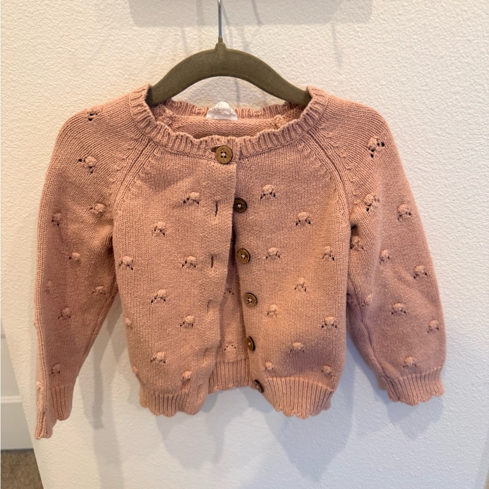 Jamie Kay Dusty Rose Bobble Knit Cardigan